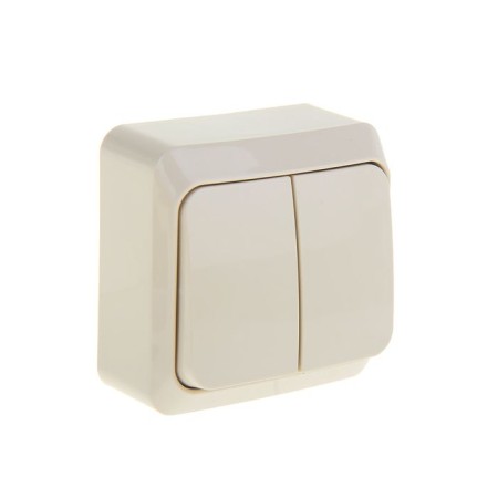 Schetode switch Sche Ba10-002k, 2 keys, external, cream color