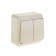 Schetode switch Sche Ba10-002k, 2 keys, external, cream color