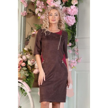 Women's dress, size 46, brown color-9