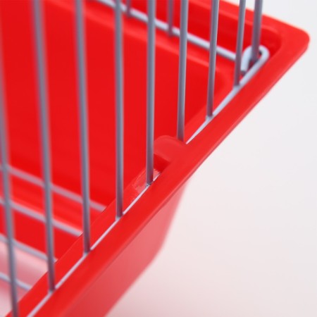 Poultry cell is equipped BD-1/4F, 30 x 23 x 39 cm, red-11