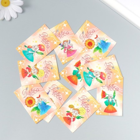 Cardboard "Flowers 10" set 10 pcs (5 types) 4x6 cm-1