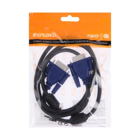 Adapter Exployd EX-K-1367, VGA (M)-VGA (F), cable 1 m, black-5