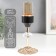Summary Metal for 1 candle "Crystal. Openwork stand" gold, black 24x10x10 cm