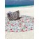 Pareo and beach rug "Field bouquets", D = 150 cm