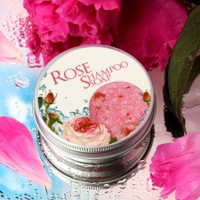 Organic hard shampoo, with rose essential oil, 60 g