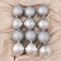 Set of balls plastic D-6 cm, 12 pcs "Gloria" silver
