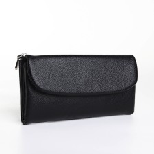 Women's wallet on a magnet, black color