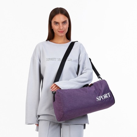 Sports bag with lightning, long belt, purple color-4