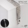 Bracelet with rhinestones "shining" a double thread with an interval, white color in silver, 18 cm