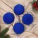 Set of balls plastic D-8 cm, 4 pcs "velvet heat" blue
