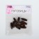 A set of wooden buttons "cylinder", 2 punctures, 10 × 30 mm, 10 pcs, a dark brown color