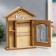 Keywood wood 4 hook and shelf "keys and heart" 26x21x6 cm