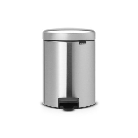 Brabantia Newcon bucket, plastic inner bucket, with a pedal, steel color, 5 liters