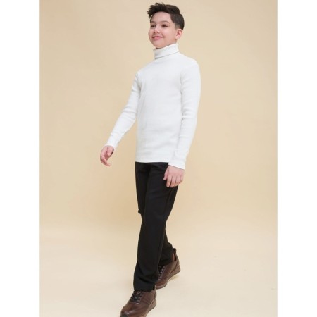 Turtleneck for a boy Pelican, height 146 cm, milk color-8