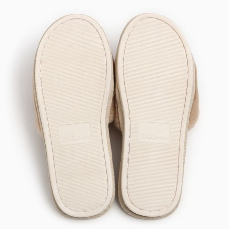 Women's slippers, beige color, size 37/38-2