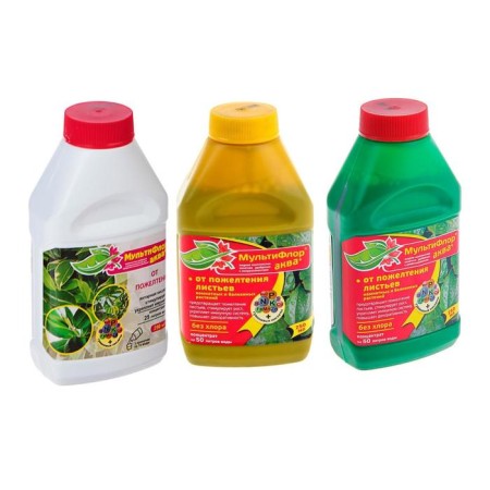 Fertilizer "Aqua Multiflore", from yellowing of leaves, indoor and balcony, 250 ml-1