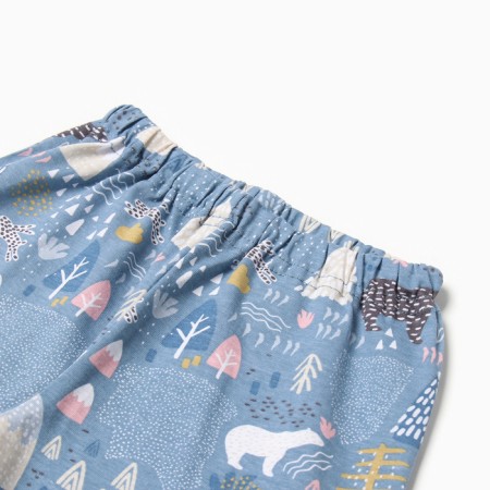 Pajamas for a boy, blue color, height 86 cm-3