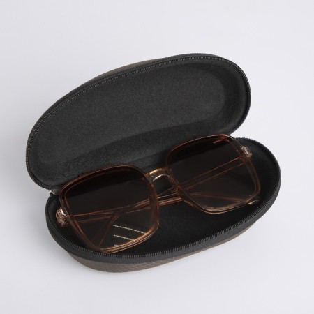 Lightning glasses case, brown color-3
