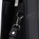 Women's bag El Masta with a zipper, external pocket, long belt, black color