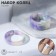 Ring set 2 pieces of acrylic "Duos", color gray-violet, size 17-17.5