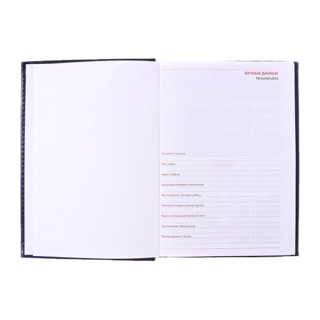 Diary of Leduced A5, 160 sheets of Nebraska, covering artificial leather, corner perforation, blue-14