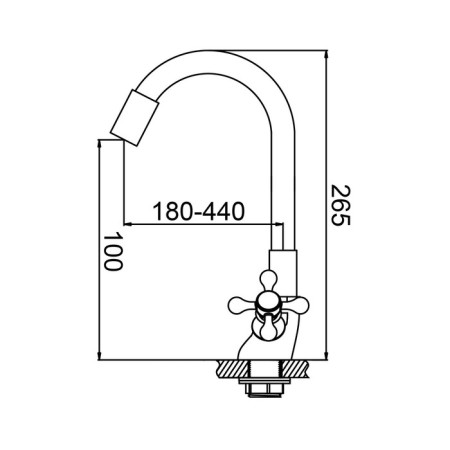 Kitchen mixer Zein Z2105, two -wound, silicone spout, blue/chrome-8
