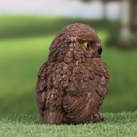 Garden figure "owl" dark, 9x9x14cm-3