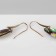 Earrings with rhinestones "Illusion" oval, color mix