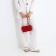 Bag Messenger with zipper, red color