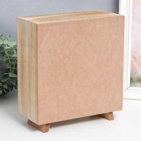 Casket wood chestnut 4 boxes "mesh" beige-white 10x22.3x24.8 cm-5