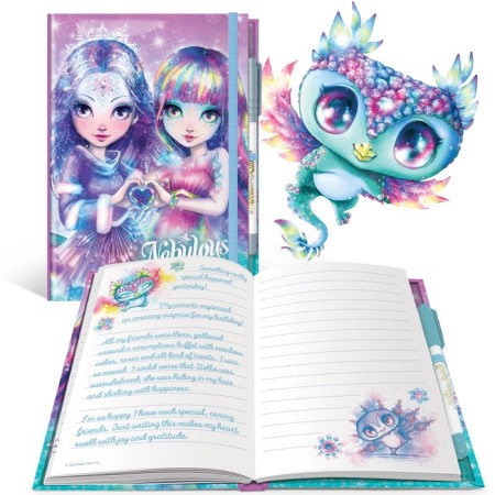 Notepad for Girls Nebulous Stars Iceana, on an elastic band, with a gel handle-1