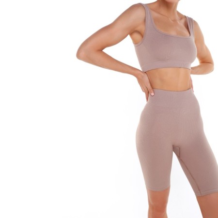 Top female, beige color, size 42 (s)-7