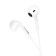 Hoco M92 headphones, wired, inserts, microphone, 1.2 m, white