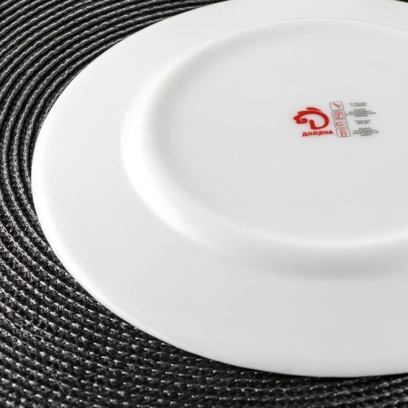 Bannet -dining lunch "velvet rose", d = 25 cm, glass ceramic, white color-2