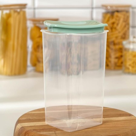 Capacity for bulk products, square, 1.9 l, pistachio color-1