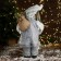 Santa Claus "checkered and with a Christmas tree" 45 cm, gray