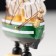 Souvenir Small Small Small Shipimore, Boys green with a white strip, white sails, 3 × 10 × 10 cm