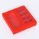 Box under 8 sweets + chocolate, with a window, scarlet, 17.7 x 17.7 x 3.8 cm