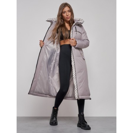 Coat insulated winter female, size 46, color gray-13