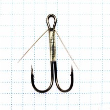 The hook KOI Weedless Double Hook, size 8 Ints, BN color, double non -challenge, 5 pcs.