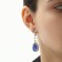 Set 2 objects: earrings, necklace "elite" drops of triangle, blue-white color in silver, 40 cm