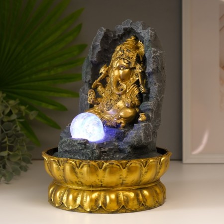 The desktop fountain from the network, the backlight "Ganesha in the rock" 28x20x20 cm-1