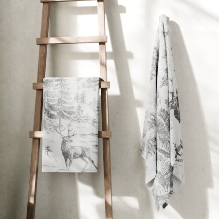 Terry Ethel "Deer in the Forest", 50x90 cm, 100% cotton, 420 g/m2-1