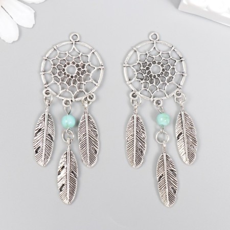 Decor Metal for creativity "Dreams of Dreams with turquoise" 7.5x2.8 cm-1