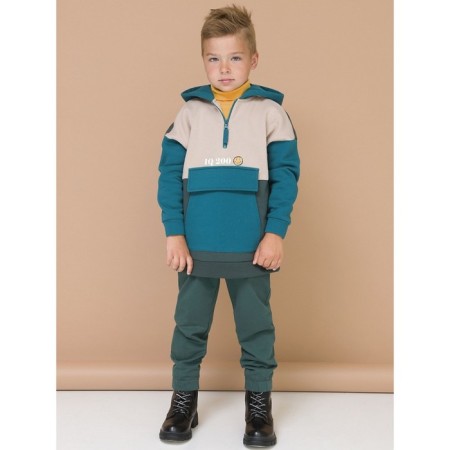 Hudy for the boy Pelican, height 110 cm, green color-5