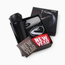 New Year. Symbol of the year. Snake. Gift set of thermos and socks 3 pairs of KAFTAN New Year size 41-44 (27-29 cm)