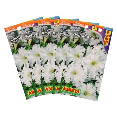 Petunia Aphrodite F1 is white large -flowered, set 5 pcs