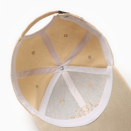 Women's cap with embroidery MIST LESS IS MORE, Milk, p. 56-58-7