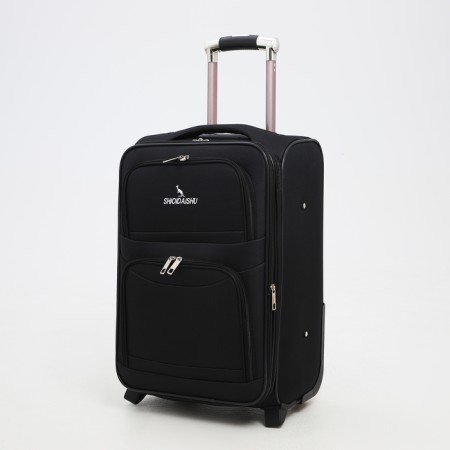 Small suitcase 20 ”, lightning department, code castle, 3 wheels, 2 outer pockets, black color