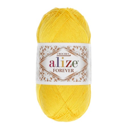 Yarn "Forever" 100% microfiber acrylic 300m/50g (110 yellow)-1